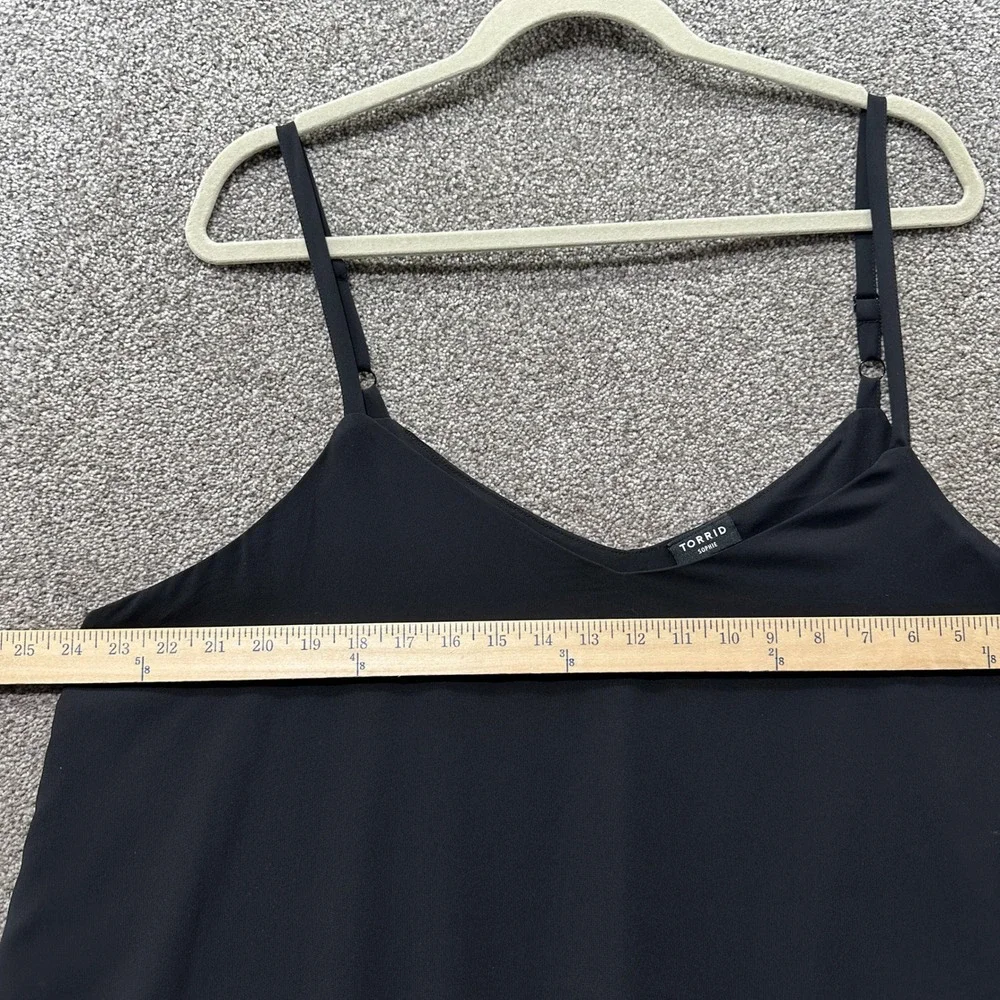 Torrid Sophie Black Chiffon Double Layer Cami Camisole Tank Top Size 2X